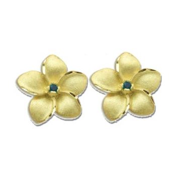 Hawaiian Yellow Gold Earrings